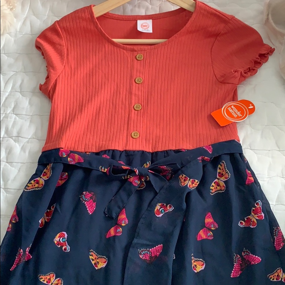 Butterfly Flutter-Sleeves Dress for Girls